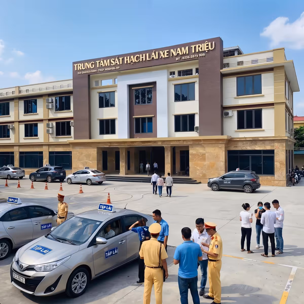 Sân tập lái xe Nam Triệu thực tế